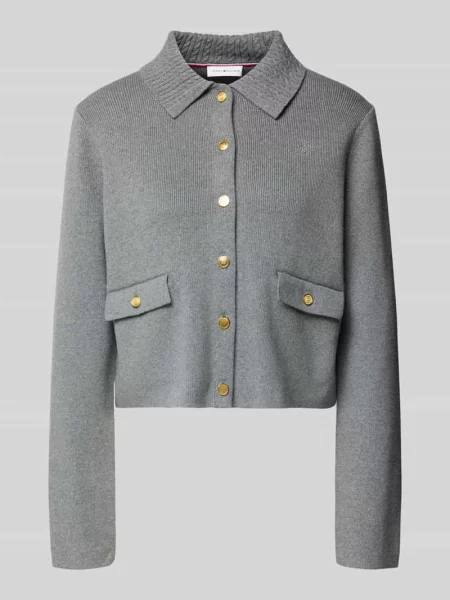 Kardigan rozpinany z mieszanki bawełny i wełny Tommy Hilfiger