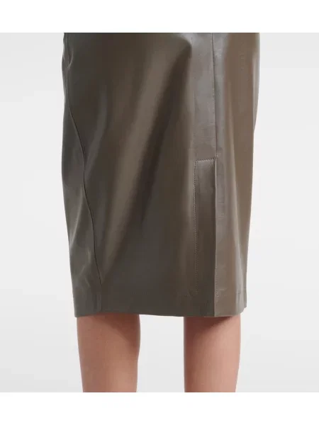Fustă tip creion Stella Mccartney drapată maro