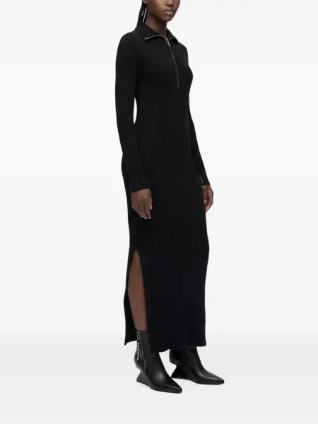 Rochie din denim Karl Lagerfeld Jeans tricotate negru