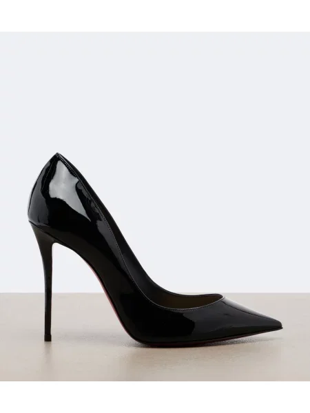 Kožené lakované lodičky Christian Louboutin čierna