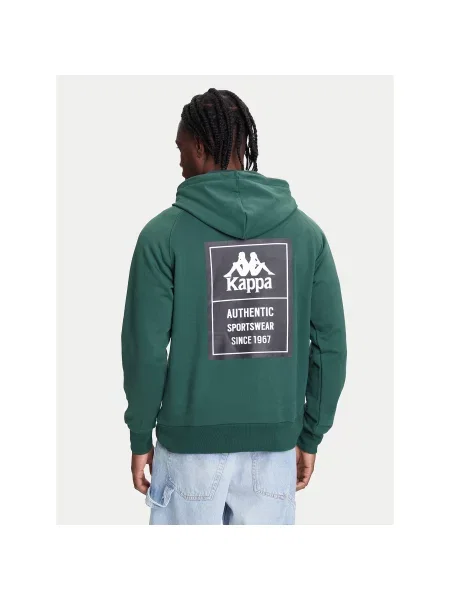 Kappa Μπλούζα Authentic Regular Fit πράσινο