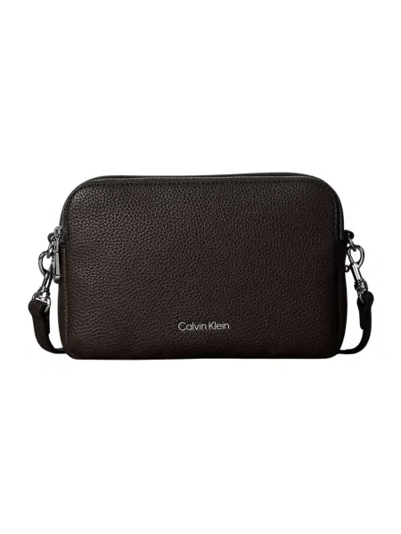 Calvin Klein torebka crossbody z imitacji skóry brązowa