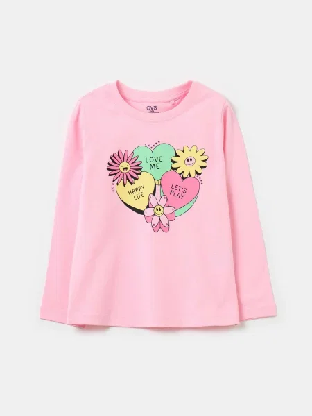 Дитячий Лонгслів OVS рожевий