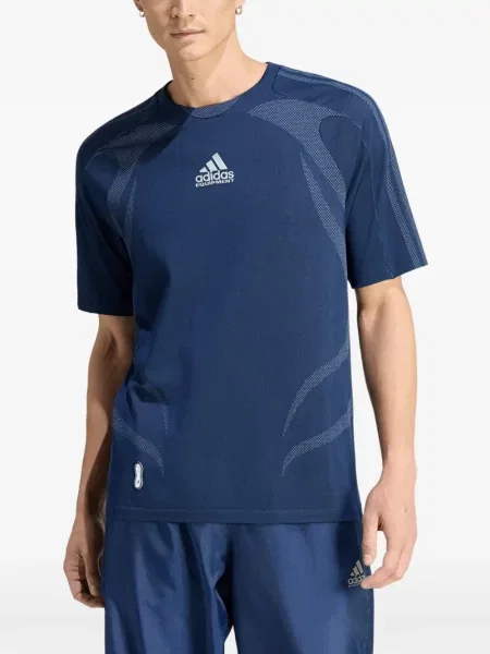 Tricou Adidas din jerseu albastru
