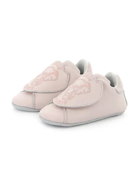 Kenzo Kids Δερμάτινα βρεφικά παπούτσια ροζ