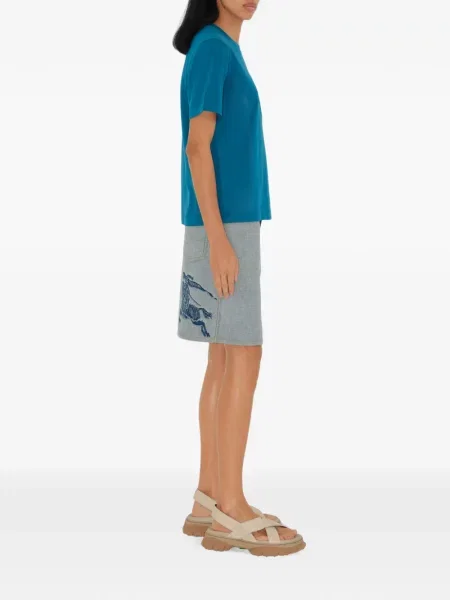 Tricou Burberry cu autograf albastru
