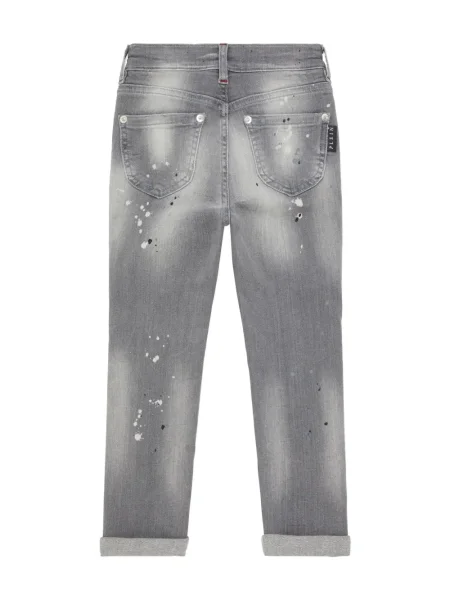 Jeansy skinny dziecięce Philipp Plein szare