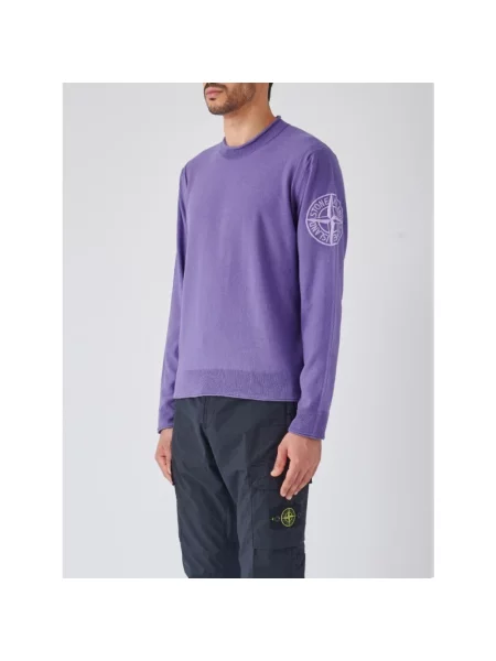 Sweter Stone Island z kamieniami fioletowy