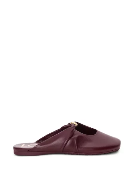 Papuci tip mules Loewe din piele roșu