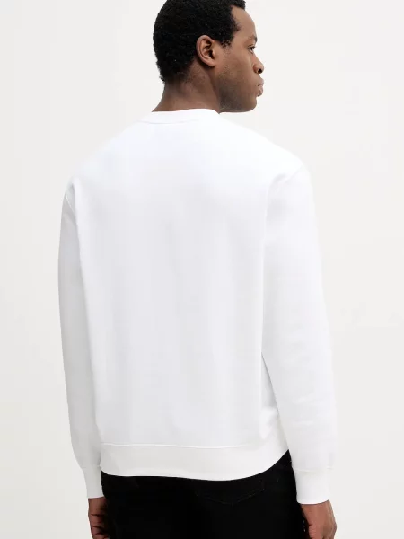 Mikina Calvin Klein Jeans s potiskem bílá
