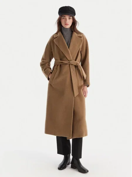 Weekend Max Mara Palton de lână Tempera maro