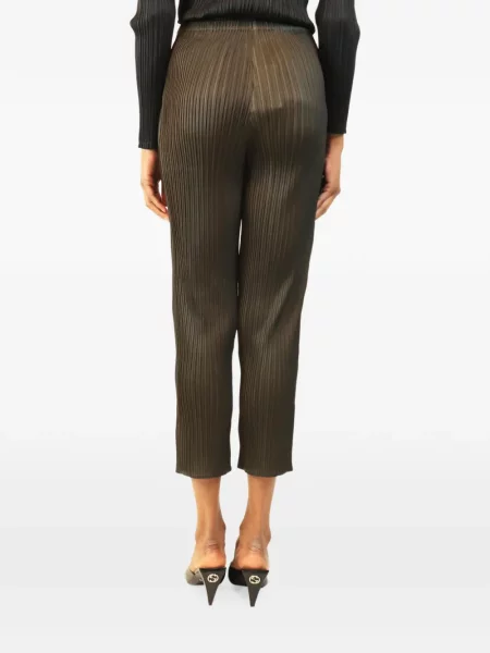 Decupat pantaloni Pleats Please Issey Miyake verde