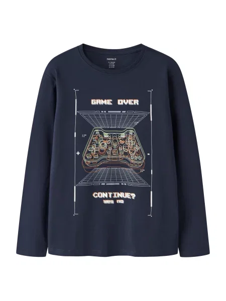 NAME IT Tricou NKMVICTOR bleumarin / maro / verde alb