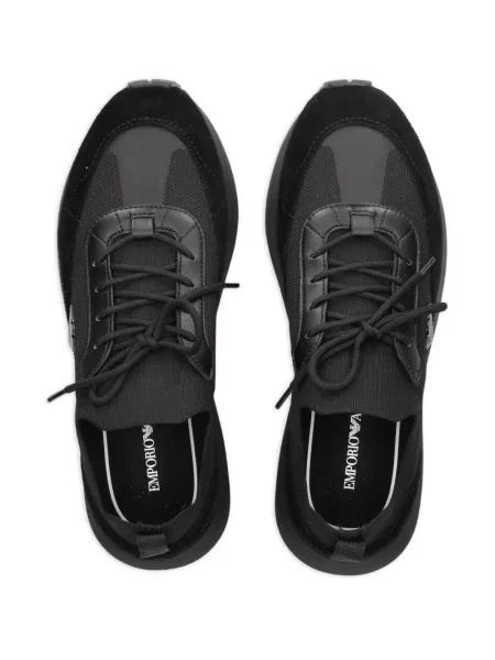 Плетени маратонки Emporio Armani черно