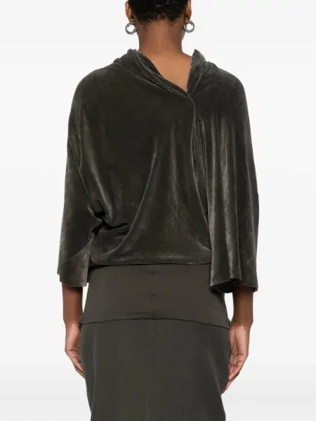 Топ Rick Owens с драперии зелено