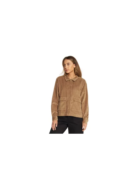 Dedicated Shirt Lima Corduroy Tiger Brown Kobiety Koszula Dedicated Brązowy Size: S czarna