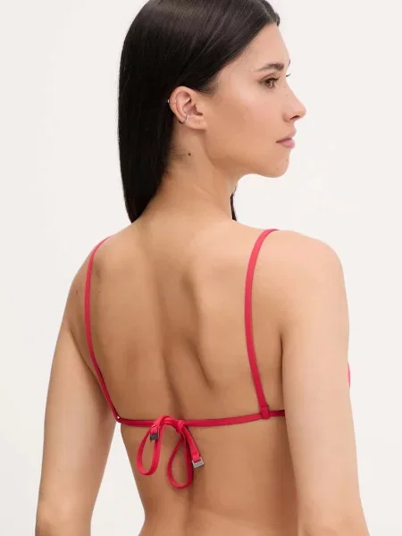 Plavková podprsenka Calvin Klein mírně vyztužený košík červená