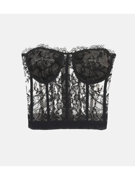 Sutien Mcqueen din dantelă negru