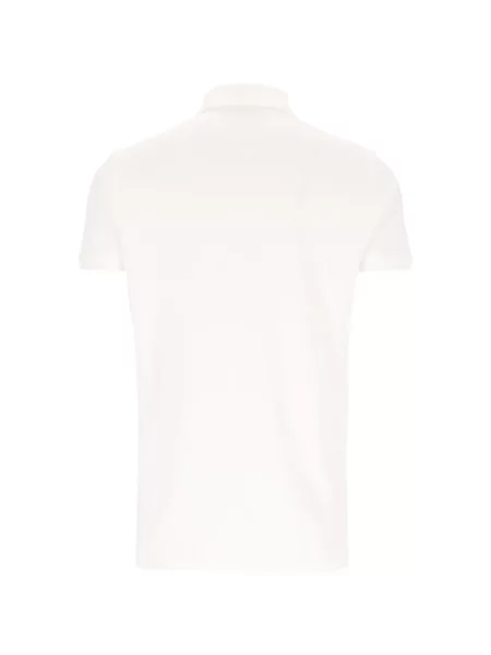 Καπιτονέ ριγέ polo Polo Ralph Lauren λευκό