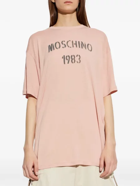 Tricou Moschino cu imagine roz