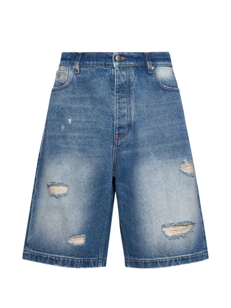 Džínové šortky John Richmond s oděrkami modré