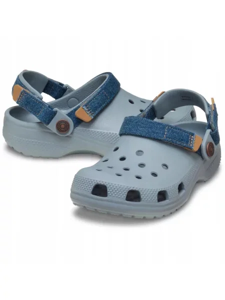 Chodaki Dla Dzieci Crocs CL Denim Adjustable Bckstrp Clog szare