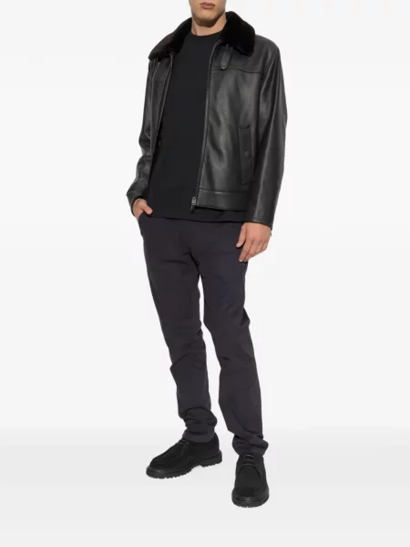 Gulerat geanta de piele Brioni negru