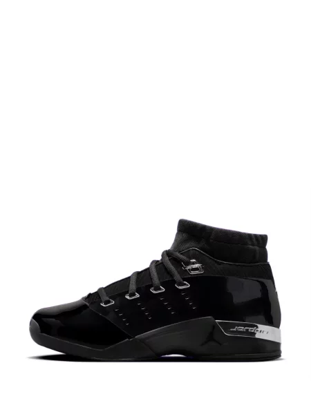 Sneakerși Jordan din piele de lac negru