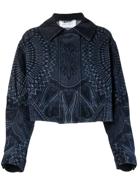Decupat geacă de blugi Alberta Ferretti