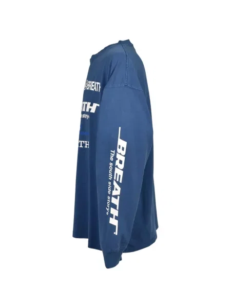 Lung tricou Breath cu imagine albastru