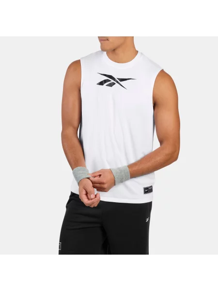 Reebok ID Koszulka bez rękawów do koszykówki male White Size: XS biała