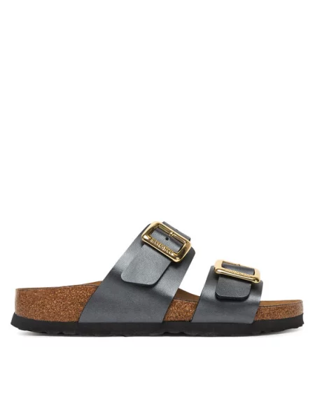 Birkenstock Natikači Sydney Cushion Buckle črna