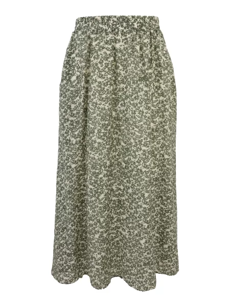 MSCH COPENHAGEN Fustă Seraphina verde / murdar alb