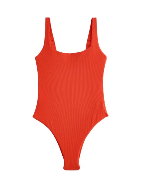 Next Costum de baie întreg orange roșu