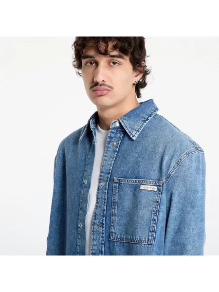 Koszula Calvin Klein Jeans Regular Denim Shirt Denim Light S niebieska