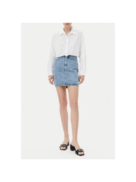 Karl Lagerfeld Jeans Spódnica jeansowa niebieski