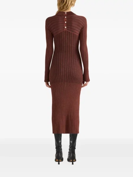 Rochie Proenza Schouler de mătase maro