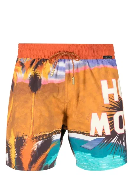Slip de baie Etro cu imagine portocaliu