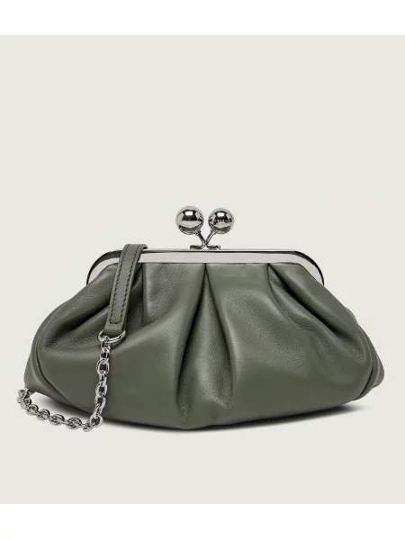 Weekend MaxMara De piele geantă pe umăr PRATI Pasticcino verde