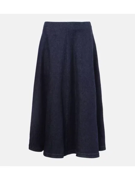 Spódnica jeansowa Altuzarra do kolan niebieska