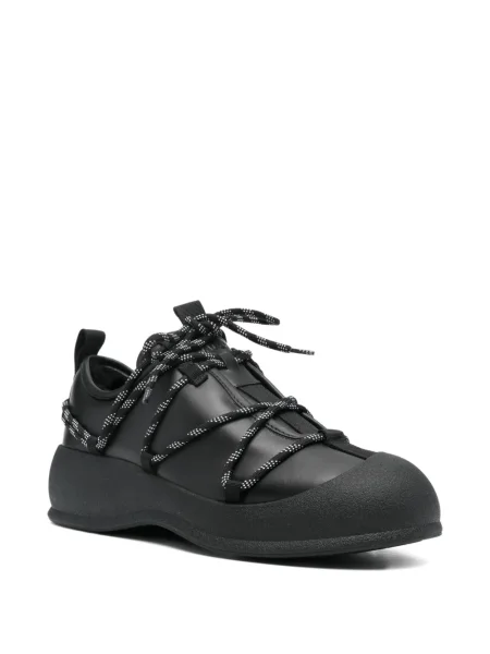 Botine Bally cu șireturi din dantelă negru