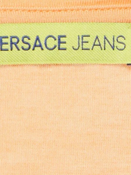Тениска Versace Jeans Couture с кръгло деколте оранжево