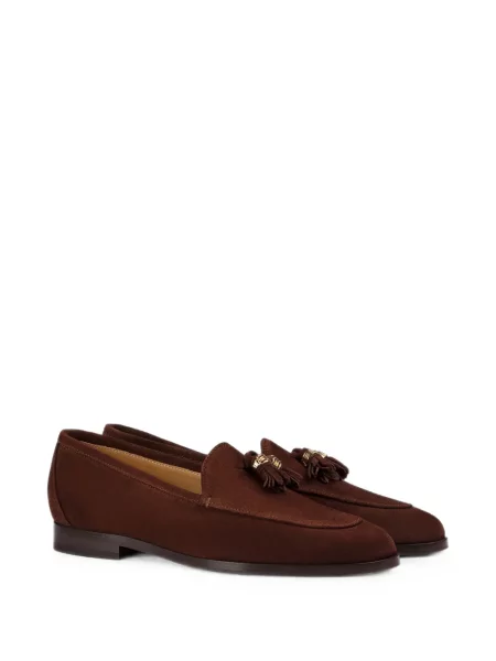 Pantofi loafer Doucal's din piele de căprioară maro