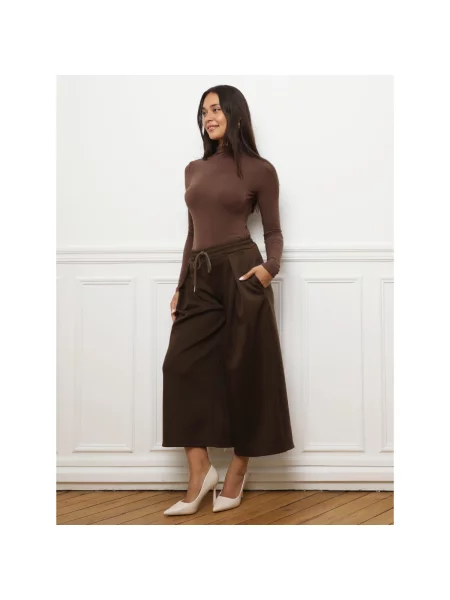 Hlače La Modeuse smeđa