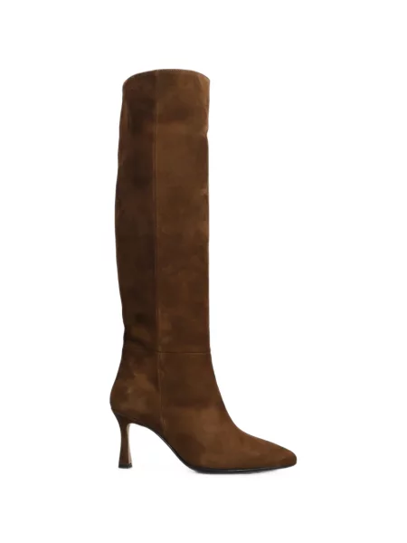 Botine L Arianna din piele de căprioară maro