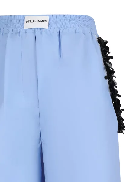 Pantaloni Des Phemmes cu franjuri albastru