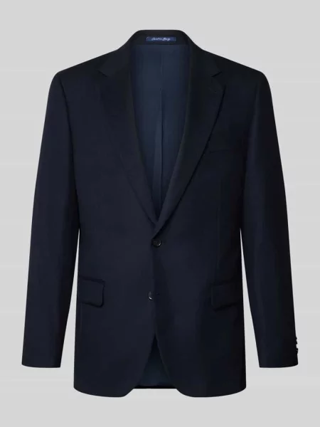 Marynarka na 2 o kroju slim fit z z patką Christian Berg Men granatowa