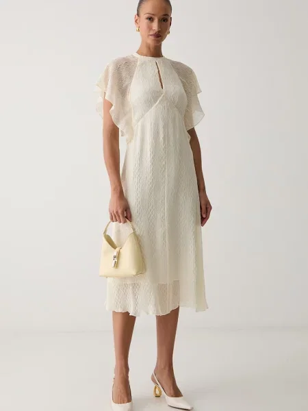 BOSS rochie de vară Dacope bej