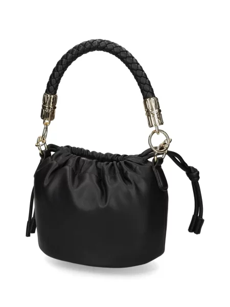 Torbica Love Moschino upletena s autogramom crna