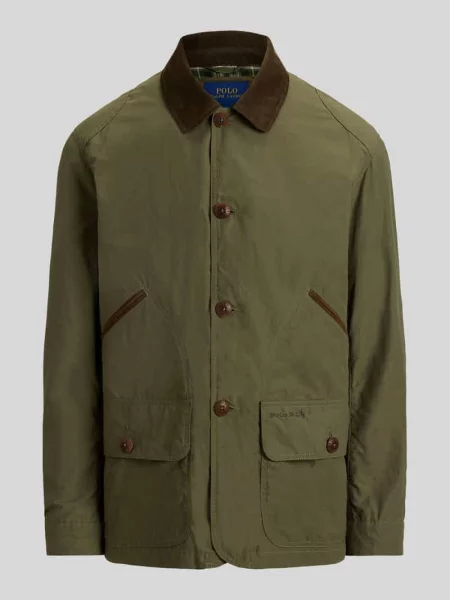 Kurtka pikowana z mieszanka bawełny krój regular fit Polo Ralph Lauren oliwkowa
